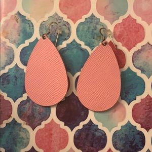 Nickel and suede leather earrings